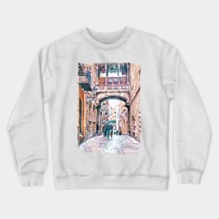 Carrer del Bisbe - Barcelona Crewneck Sweatshirt